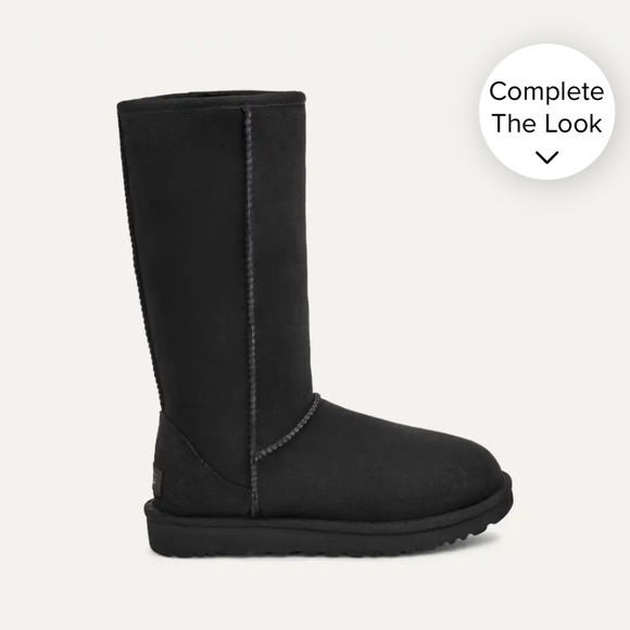 UGG Classic Tall II Black Boot Big Kid - Picture 1 of 9